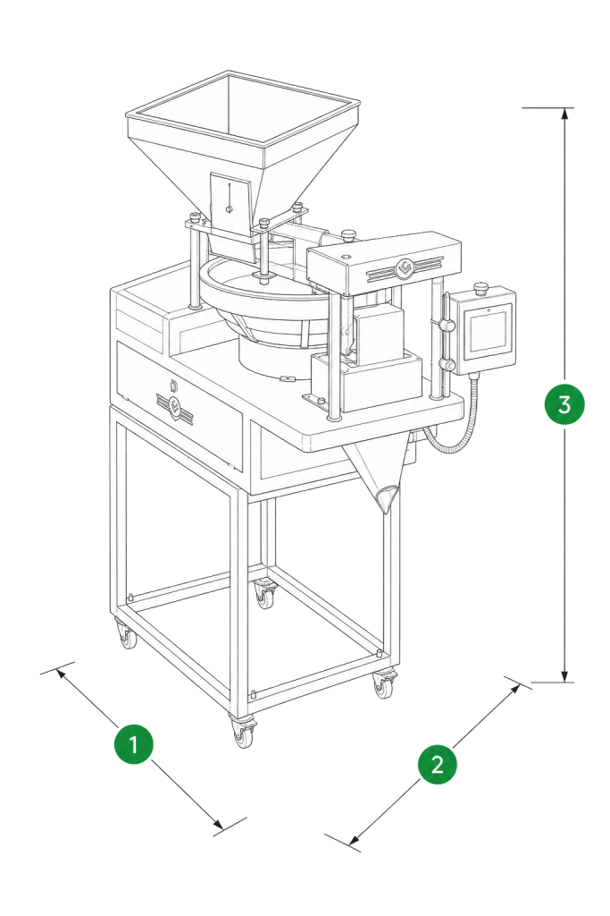Desenho técnico — Balança Contadora de Peças Automatica