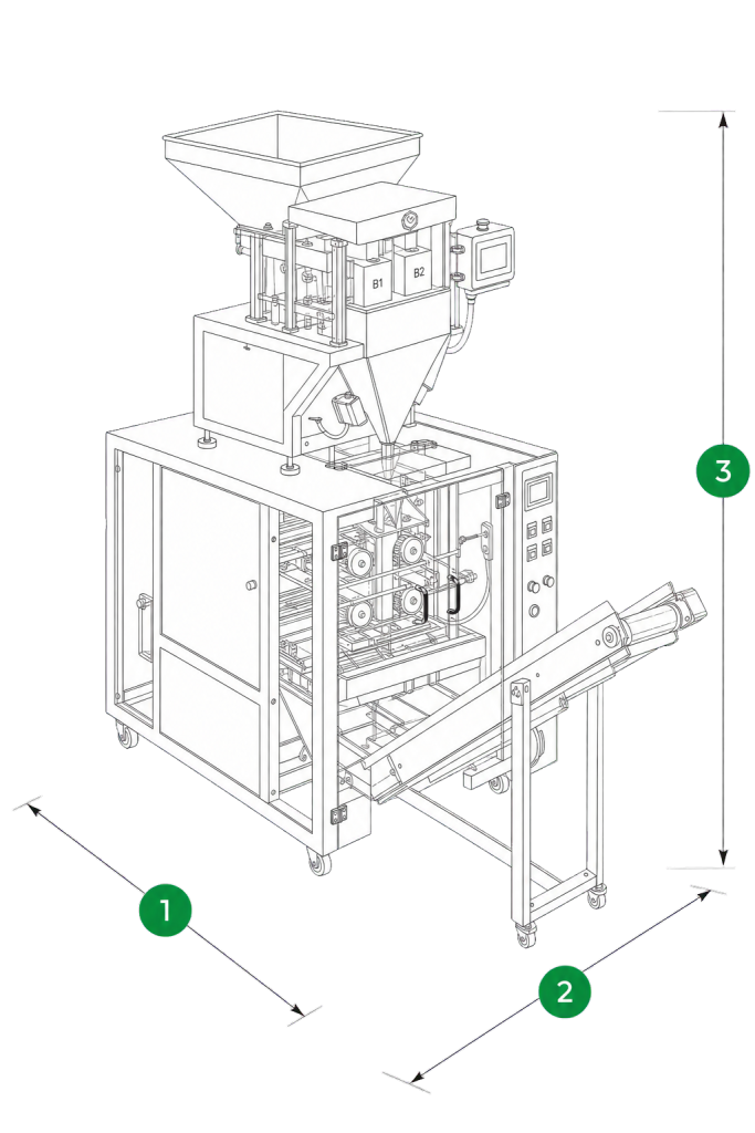 Desenho técnico — Empacotadora Automática